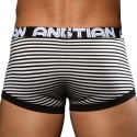 Andrew Christian Almost Naked Fly Stripe Trunks - Black - White