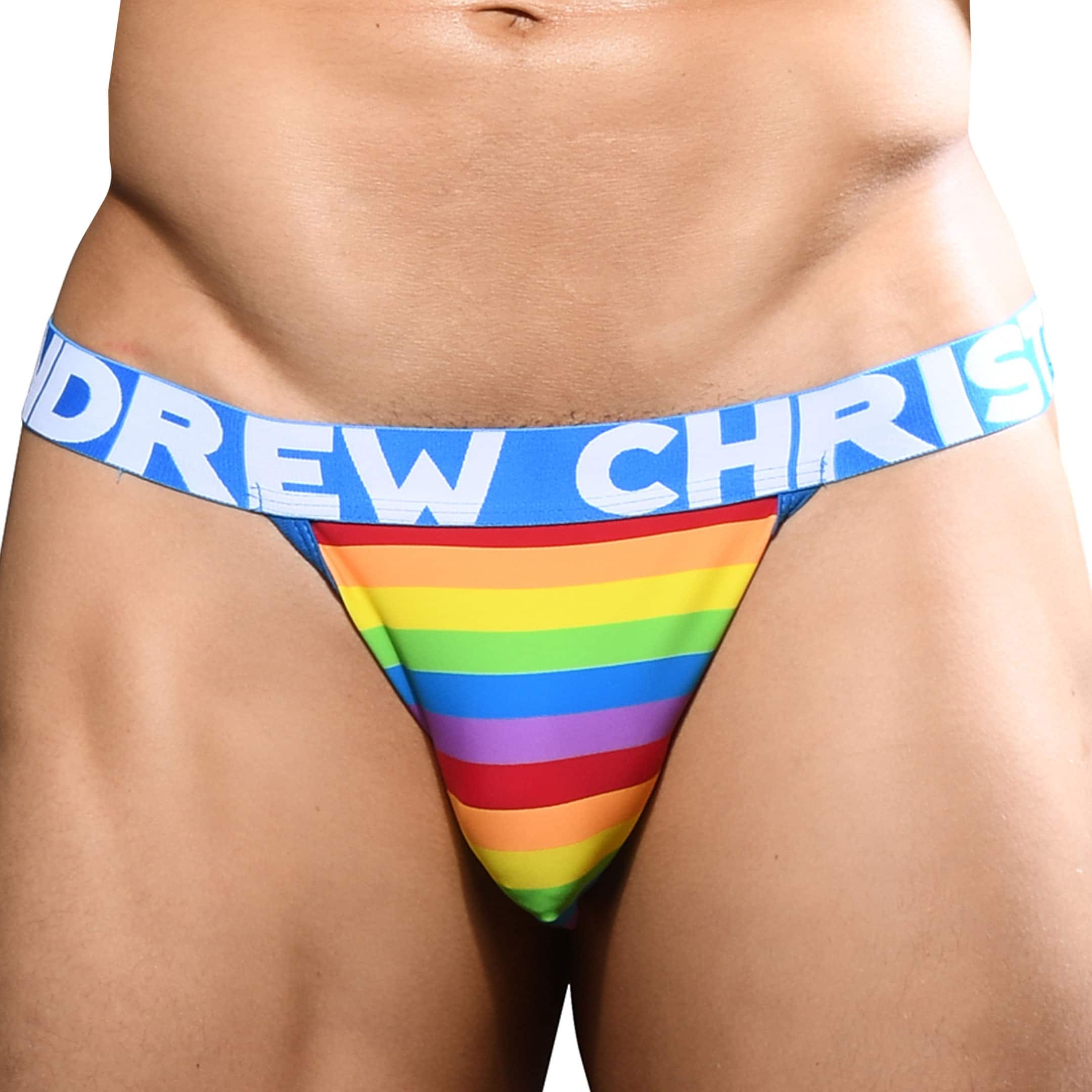 Andrew Christian Almost Naked Pride Stripe Jock – Rainbow XS