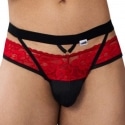 CandyMan Lace Jockstrap - Red