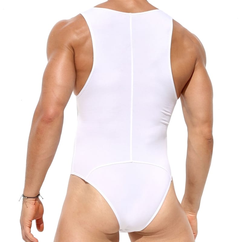 Men's White Swim Thong - Sexy Swimwear For Men - Body Aware UK