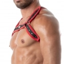 TOF Paris Bulldog Neoprene Harness - Black - Red