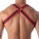 TOF Paris Bulldog Neoprene Harness - Black - Red