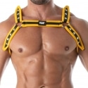 TOF Paris Bulldog Neoprene Harness - Black - Yellow