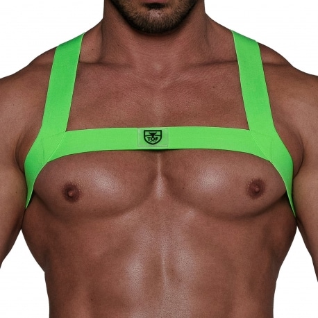 TOF Paris Fetish Elastic Harness - Neon Green