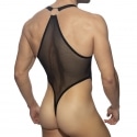 AD Fetish Mesh Ring Thong Bodysuit - Black