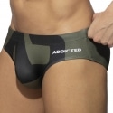 Addicted AD Logo Swim Briefs - Khaki