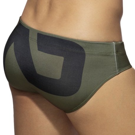 Addicted AD Logo Swim Briefs - Khaki