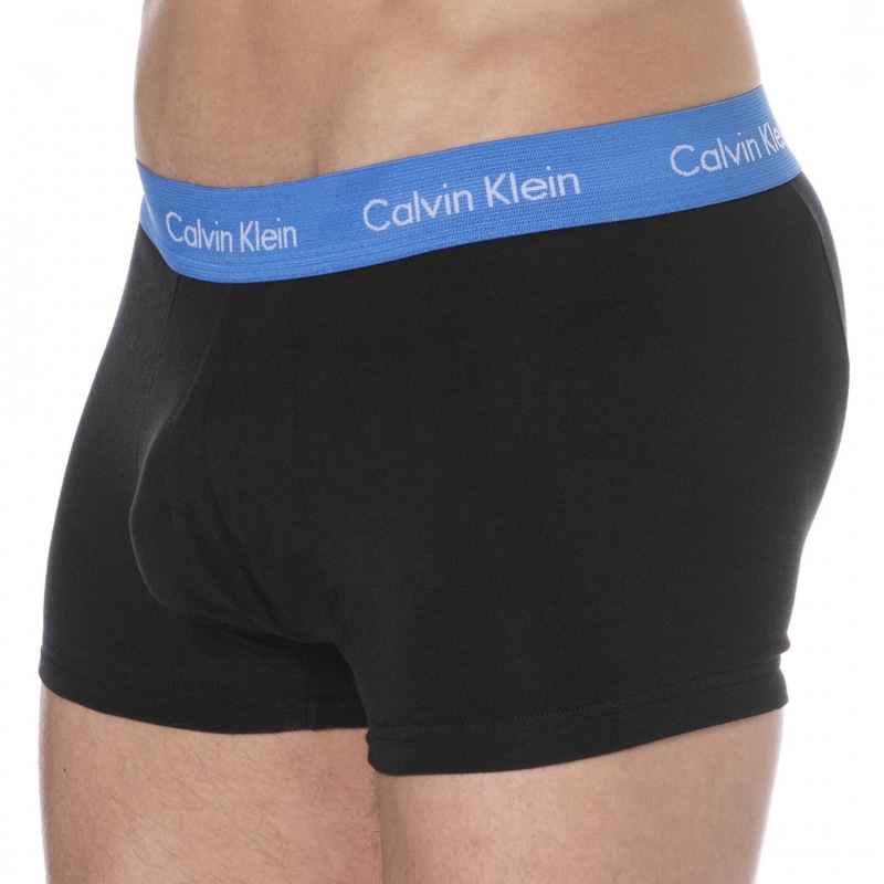 Calvin Klein Men's Black Microfiber Stretch 3 Pack Thongs, Small