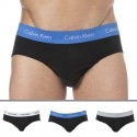 Calvin Klein 3- Pack Cotton Stretch Briefs - Black - Color Waistband