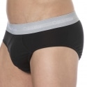 Calvin Klein 3- Pack Cotton Stretch Briefs - Black - Color Waistband