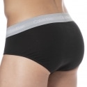 Calvin Klein 3- Pack Cotton Stretch Briefs - Black - Color Waistband