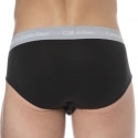 Calvin Klein 3- Pack Cotton Stretch Briefs - Black - Color Waistband