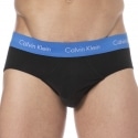 Calvin Klein 3- Pack Cotton Stretch Briefs - Black - Color Waistband