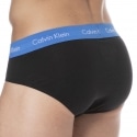 Calvin Klein 3- Pack Cotton Stretch Briefs - Black - Color Waistband