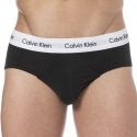 Calvin Klein 3- Pack Cotton Stretch Briefs - Black - Color Waistband