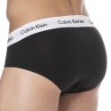 Calvin Klein Lot de 3 Slips Cotton Stretch Noirs - Ceinture Couleur