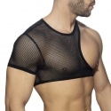 AD Fetish Irregular Mesh Crop Top - Black