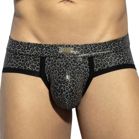 ES Collection Shiny Leopard Print Briefs