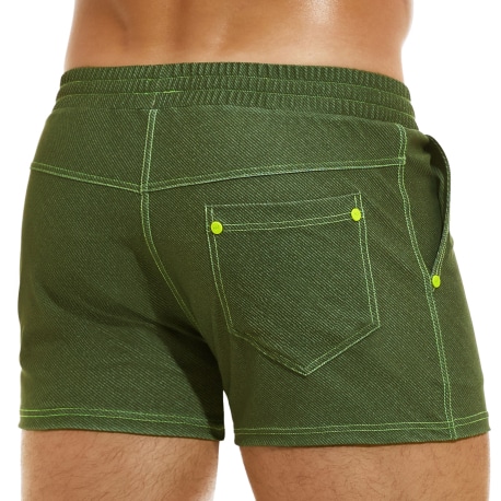 Modus Vivendi Short de Bain Jeans Kaki