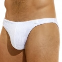 Modus Vivendi Slip de Bain Low Cut Wavy Blanc