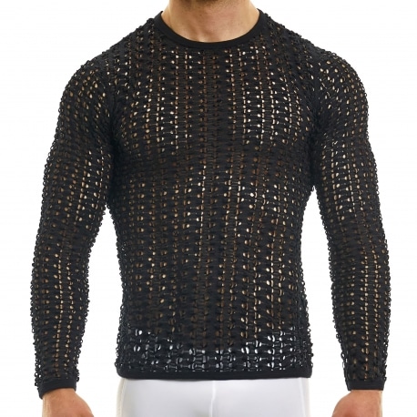 Modus Vivendi Hole Longsleeves T-Shirt - Black