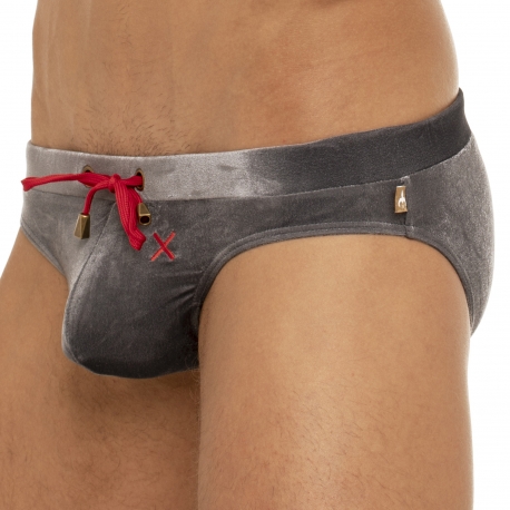 Burleigh Deluxe Swim Briefs - Grey