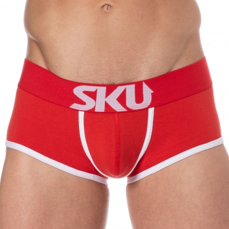 SKU Logo Cotton Trunks - Red