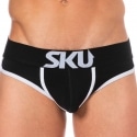 SKU Logo Cotton Briefs - Black