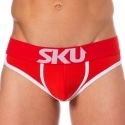 SKU Logo Cotton Briefs - Red