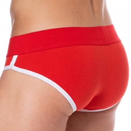 SKU Logo Cotton Briefs - Red