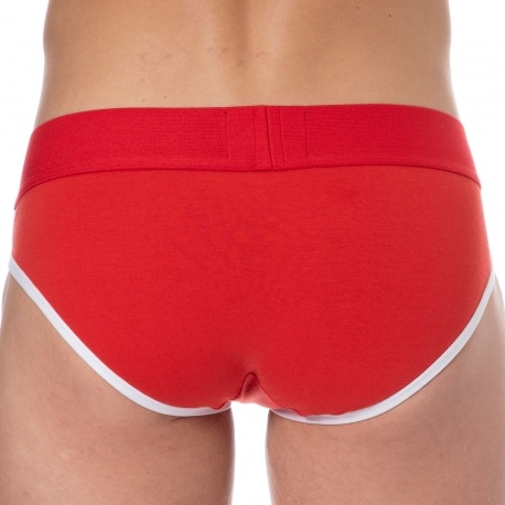 SKU Logo Cotton Briefs - Red