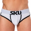 SKU Logo Cotton Briefs - White