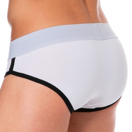 SKU Logo Cotton Briefs - White