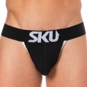 SKU Logo Cotton Thong - Black