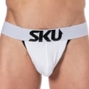 SKU Logo Cotton Thong - White