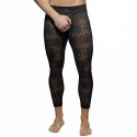 Addicted Flowery Lace Bottomless Long John - Black