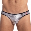 L'Homme invisible Python Mini Briefs - Silver