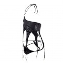 CandyMan Ensemble Harnais - Jock Strap Simili Cuir Noir