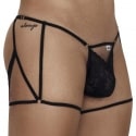 CandyMan Lace Garter Mini Thong - Black