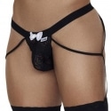 CandyMan Lace Garter Briefs - Black