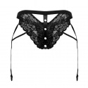 CandyMan Lace Garter Briefs - Black