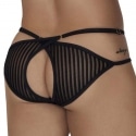 CandyMan Bottomless Mesh Briefs - Black