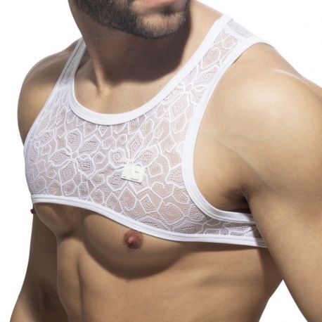 Addicted Flowery Lace Harness - White