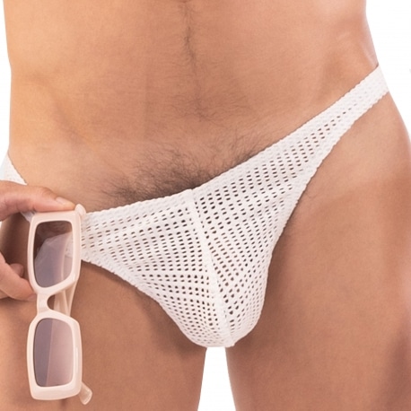 Barcode Lor Mesh Thong - White