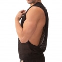 Barcode Mayo Mesh Tank Top - Black