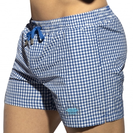 ES Collection Chess Swim Shorts - Blue