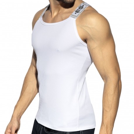ES Collection Recycled Rib Tank Top - White