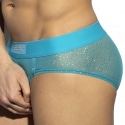 ES Collection Glitter Net Briefs - Turquoise