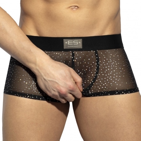 ES Collection Glitter Net Trunks - Black