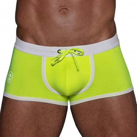 TOF Paris Boxer de Bain Neon Jaune Fluo